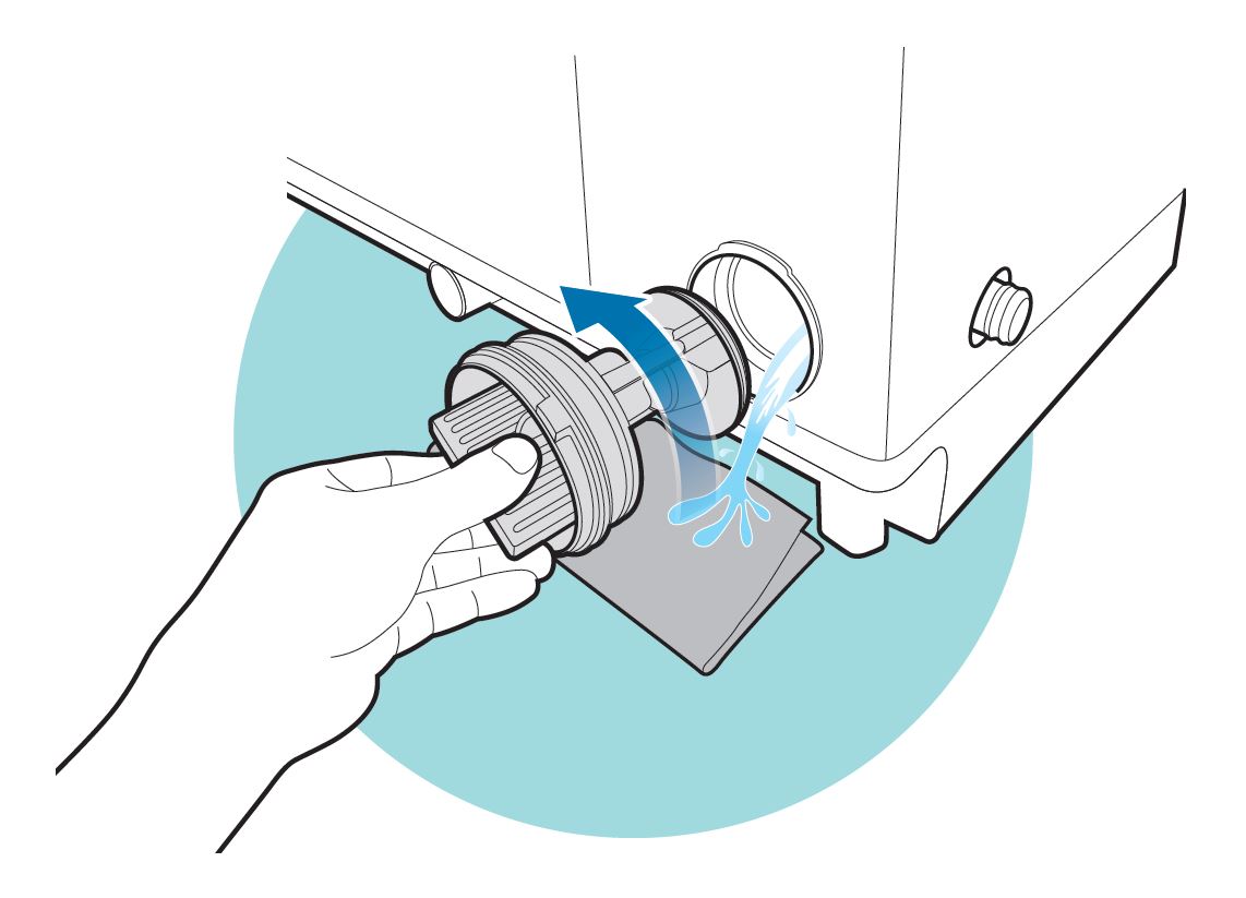 How to clean the pump filter of your Samsung top-load washing machine
