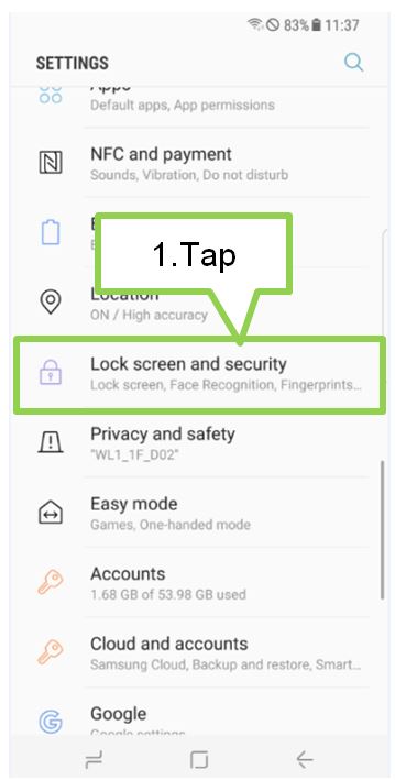 How do I delete the registered Iris on my Galaxy S8/S8+?