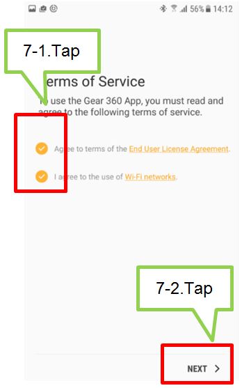 How do I connect the Samsung Gear 360 (2017) to a mobile device?
