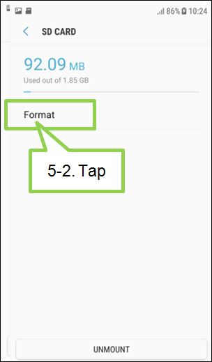 How do I format the memory card on my Galaxy J7 Pro?