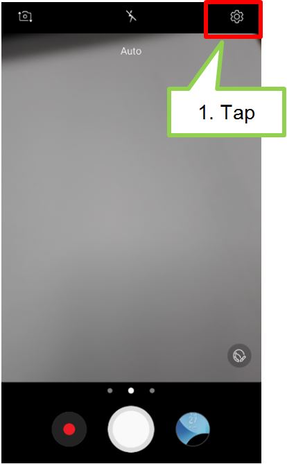 How do I set to show floating camera button on camera preview screen of my J7 Pro?