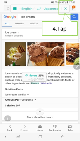 Galaxy Note 8: How to translate words or sentences?