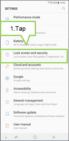 Galaxy Note 8 : How to delete the registered Iris?