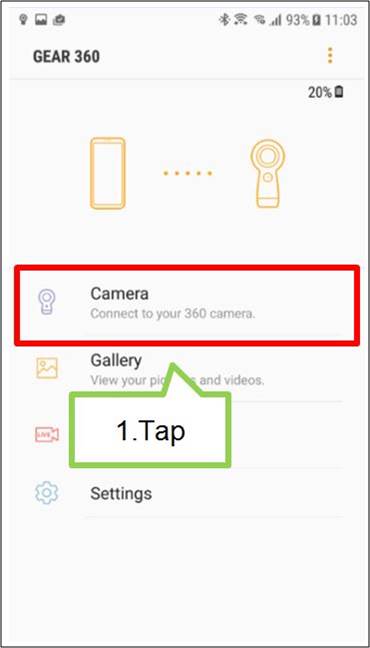 How do I record video on my Gear 360 (2017) using the mobile device?