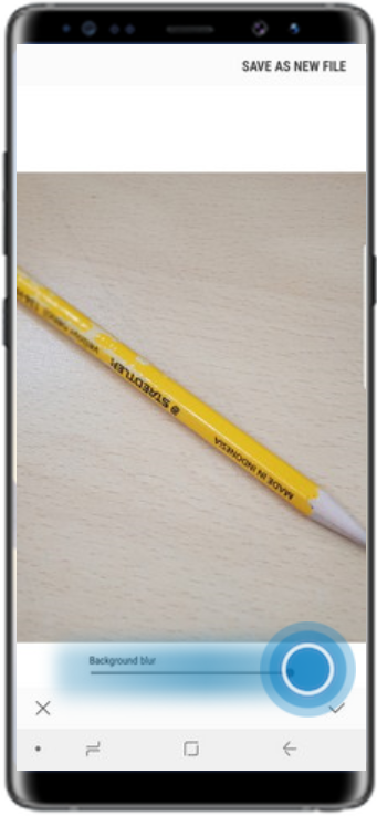 Adjust background blur level