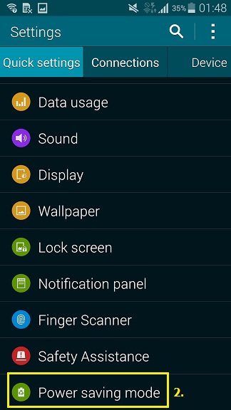 การใช้งานฟังก์ชั่น Ultra power saving mode