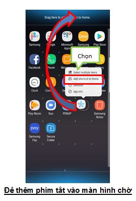 Cách thêm hoặc xóa phím tắt ứng dụng trên màn hình Chờ
