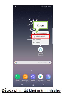 Cách thêm hoặc xóa phím tắt ứng dụng trên màn hình Chờ