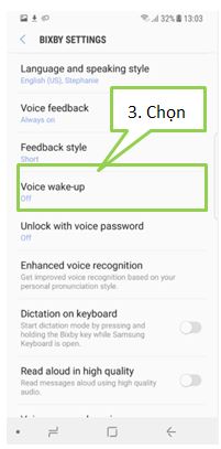 Cách cài đặt đánh thức bằng giọng nói cho Bixby
