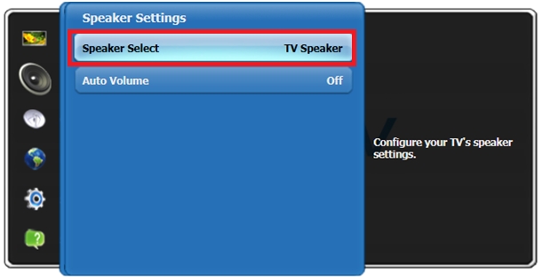 Problem with the TV Speakers