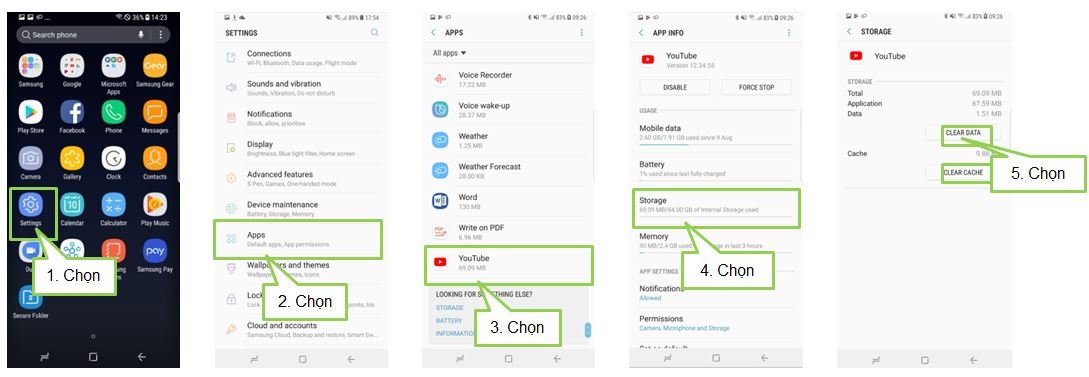 Cách chuyển sang toàn màn hình nội dung video trên YouTube bằng Note 8