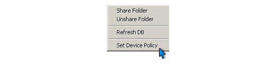 Share > Set Device Policy