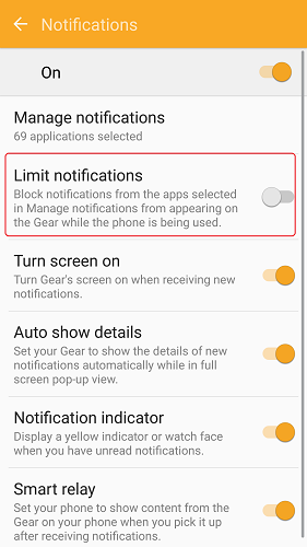 gear s2 notifications