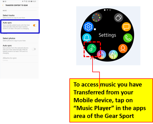 samsung gear sport play music