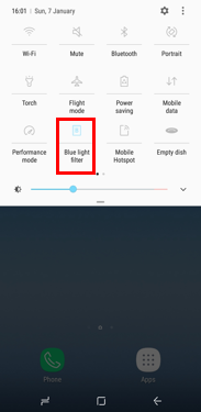 Galaxy S8 S8 Note8 Why The Bluelight Filter Cannot Be Turned On Or Off Samsung Support Levant