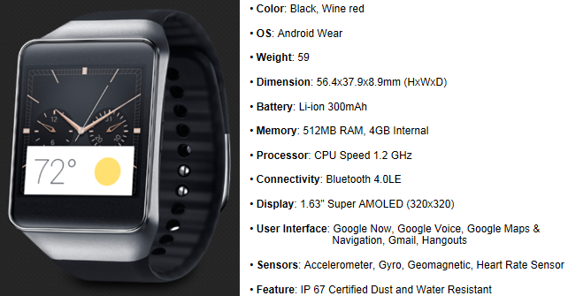 samsung galaxy gear live r382