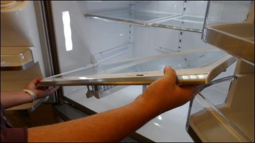 How To Remove And Clean Glass Shelf Above The Crisper Drawers French Door Refrigerator