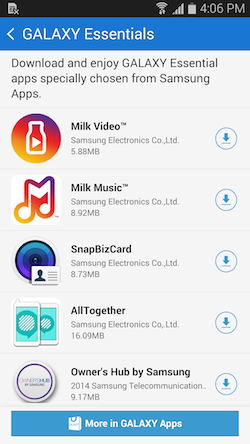 galaxy essential apps