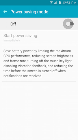 edge saves battery mode load off