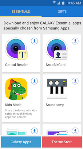 galaxy essential apps