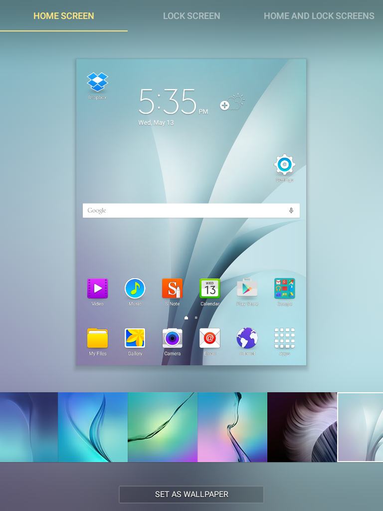 Galaxy Tab A - Change the Wallpaper (SM-P550 &amp; SM-T350) | Samsung