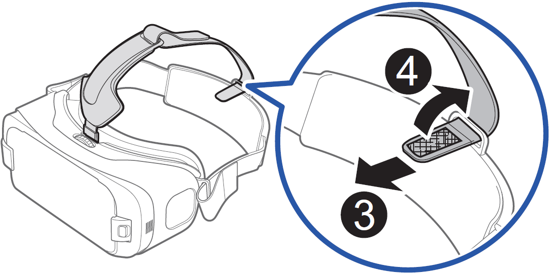 Gear VR for S6 How do I install the straps on my Samsung Gear VR for