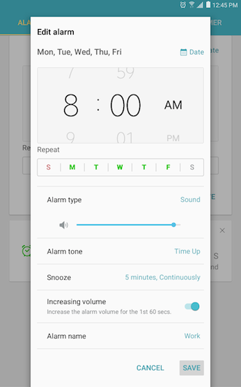 Galaxy Tab E LTE: How do I set alarms on my Samsung Galaxy Tab E LTE