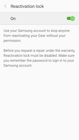 samsung account gear s3