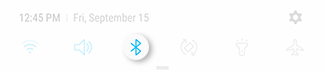 Connect to a Bluetooth Device From the Notification Panel 1