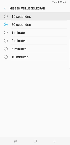 Galaxy S8  - Délai de mise en veille de l’écran (SM-G955W) | Samsung Canada