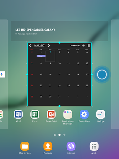 Galaxy Tab S3: Ajouter ou supprimer un widget (SM-T820)