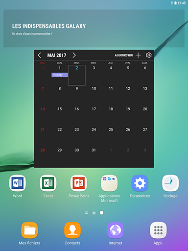 Galaxy Tab S3: Ajouter ou supprimer un widget (SM-T820)