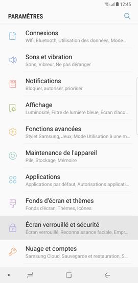 Galaxy Note8: Notifications sur l'écran de verrouillage (SM-N950W)