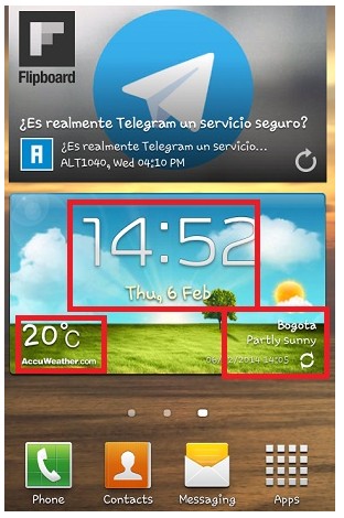 ¿Cómo colocar el Widget del clima en la pantalla principal de mi celular? 