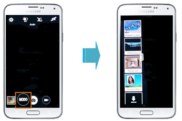 ¿Cómo activar el modo Recorrido Virtual en el Samsung Galaxy S5?