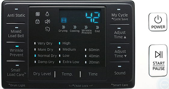 DV20H5600GP - ¿Por qué mi no se apaga cuando termina el ciclo de secado? | Samsung