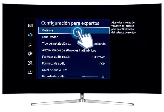 QN55Q7F - ¿Cómo ajustar el balance de sonido en el TV?