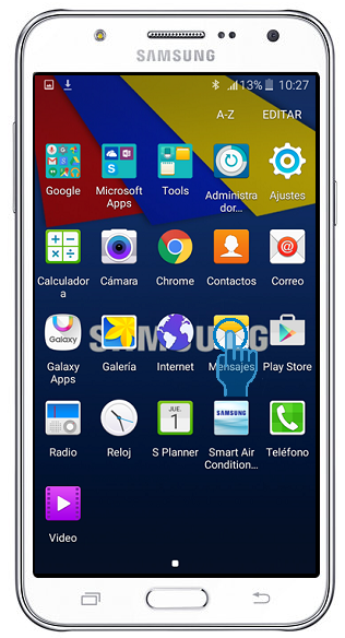 Galaxy J7 - ¿Cómo Programo el envío de un mensaje de texto? | Samsung