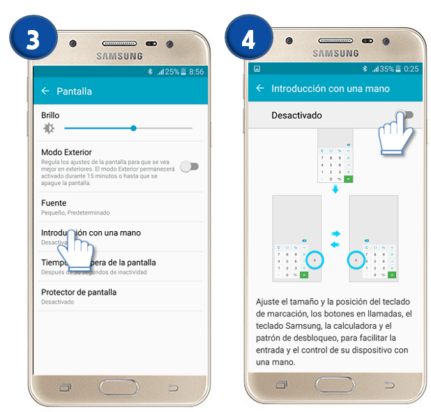 Cuidar emergencia antes de Galaxy J5 Prime - ¿Cómo puedo usar el teclado con una sola mano? | Samsung  CO