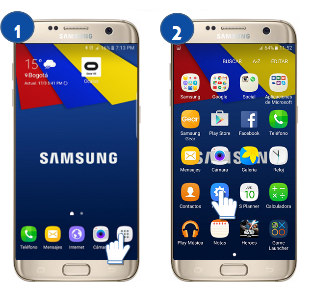 Galaxy S7 Edge - ¿Cómo activar el indicador LED? | Samsung CO