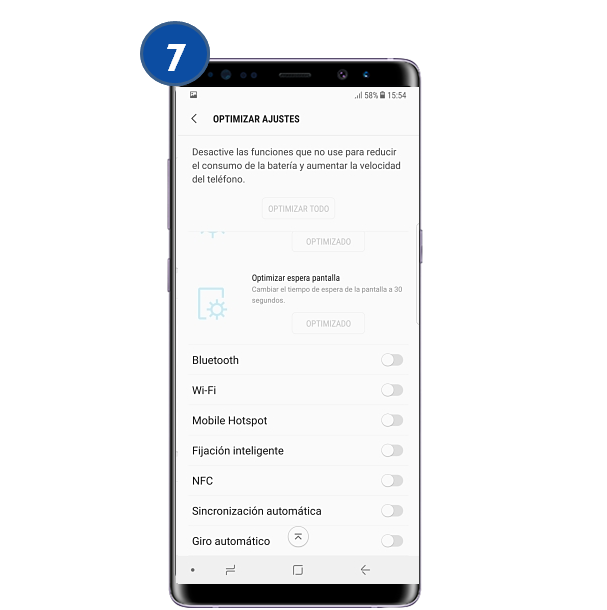 Galaxy Note8 ¿Cómo optimizar los ajustes del equipo con Samsung Galaxy Note8 ¿Cómo optimizar los ajustes del equipo con Samsung