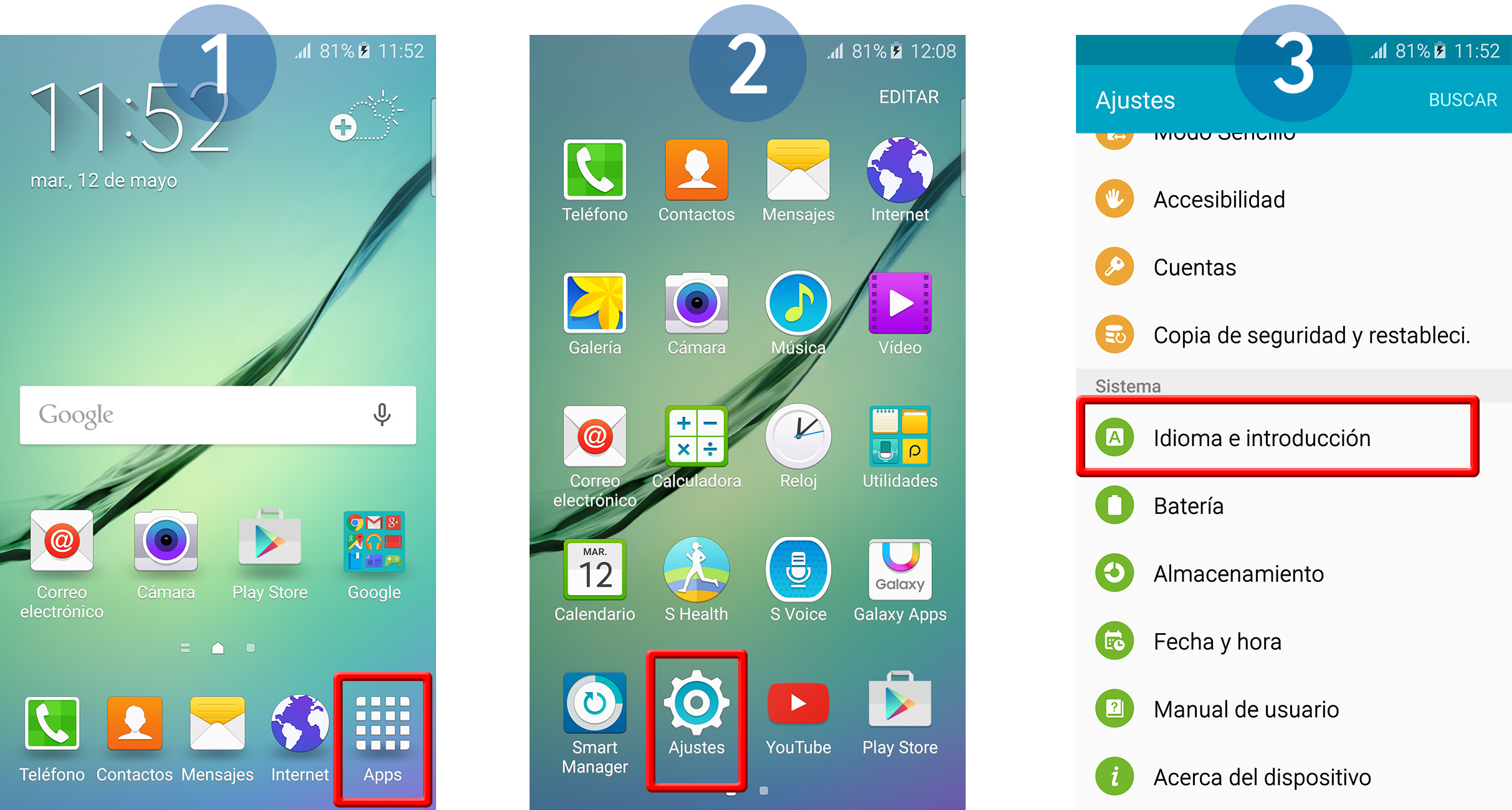 Cambiar el tipo de teclado. ¿Qwerty o 3x4? Samsung Soporte PE