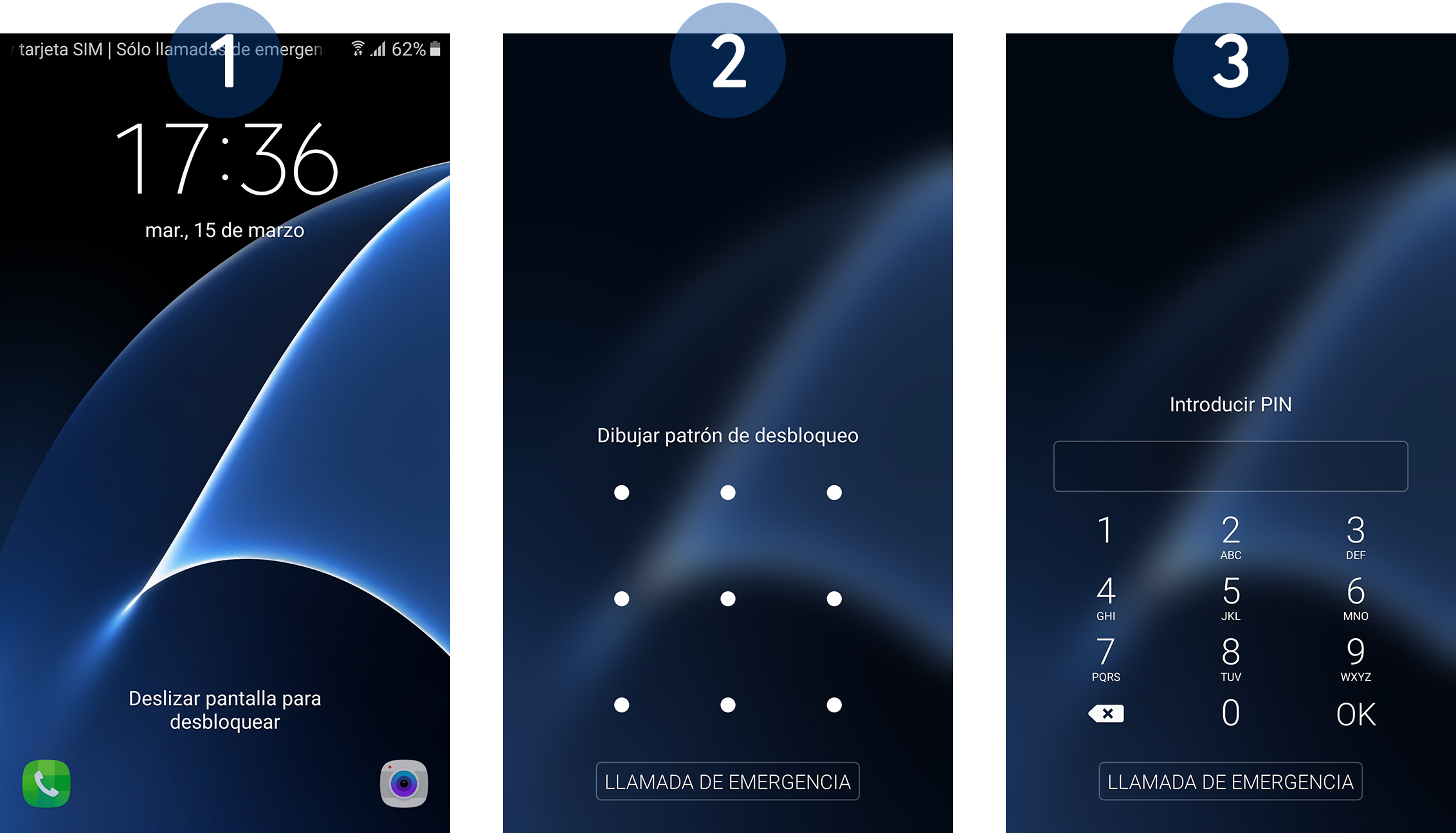 Qué tipos de bloqueo de pantalla tiene el dispositivo? | Samsung Perú