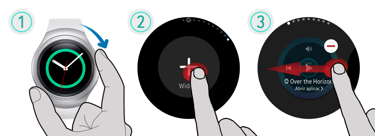 samsung gear s2 widgets