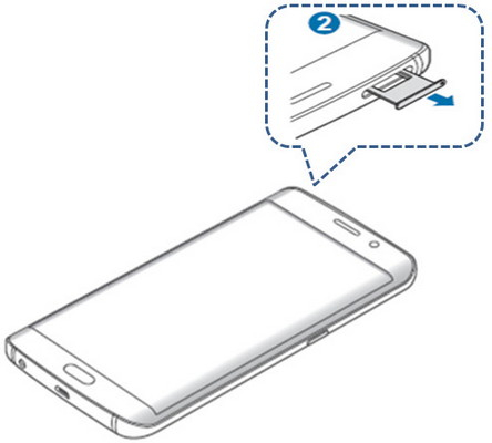 How to install the SIM or USIM card in Samsung Galaxy S6 Edge+(SM-G928G ...