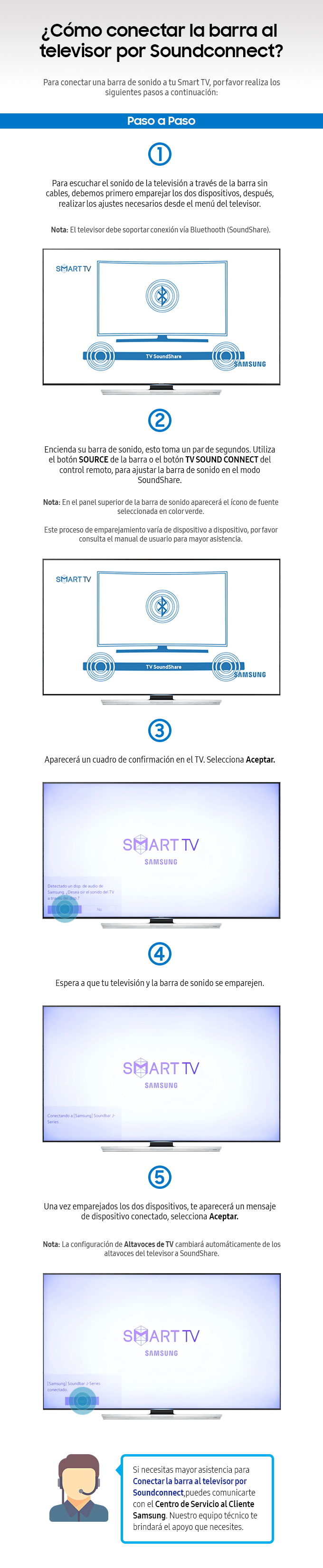 Quinto Surtido repentinamente Cómo conectar la barra al televisor por Soundconnect? | Soporte Samsung  Latinoamérica