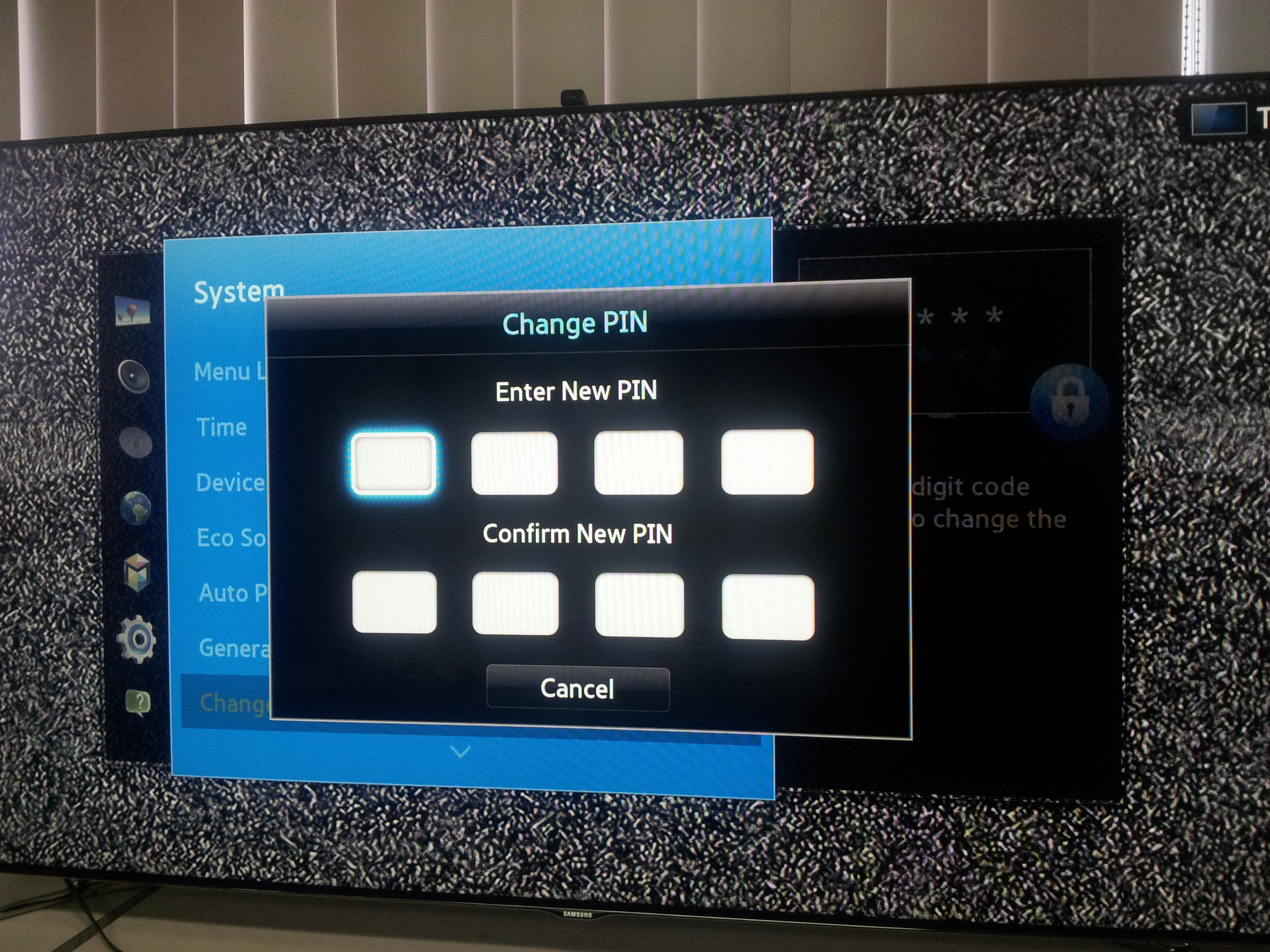 How can I change my TV pin/password?  Samsung Malaysia