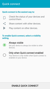 Enable Quick Connect