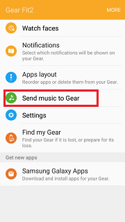 Send music to gear