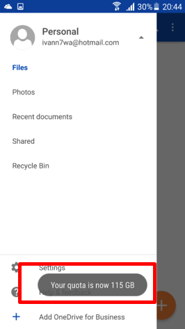 How to redeem free storage of OneDrive?